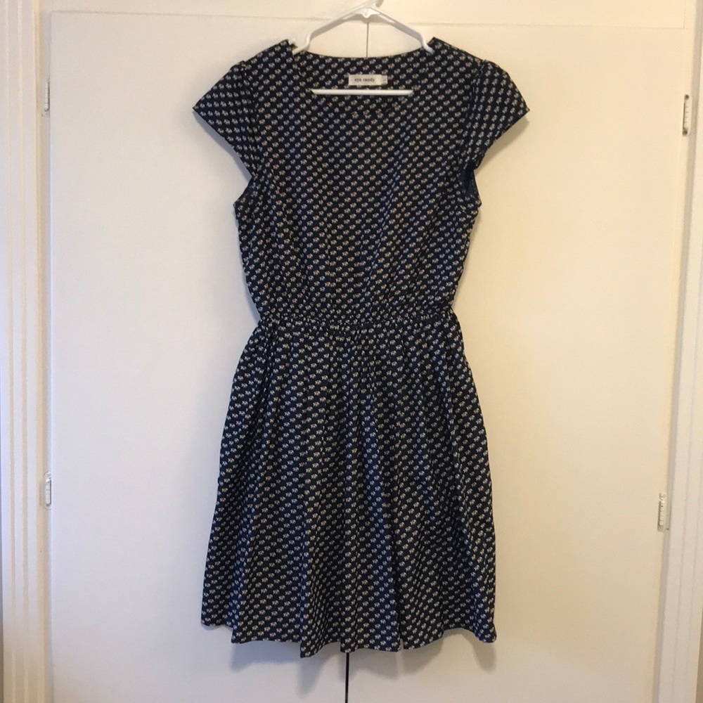 Eye Candy A Line Dark Blue with Elephant pattern